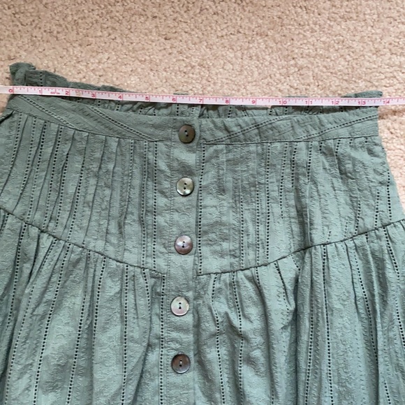 🆕 Tularosa Sage Green Button-Up Mini Skirt M - Picture 13 of 13